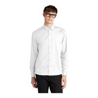 Mercer+Mettle MM2000 Unisex Customizable White Long Sleeve Stretch Easy-Care Dress Shirt - Medium