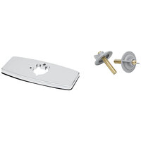 T&S 013433-40 Chrome Plated Forged Deck Plate with 4 inch Centers