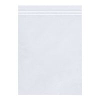 Lavex 8" x 10" 4 Mil Clear Reclosable Double Zipper Polyethylene Bag - 1,000/Case