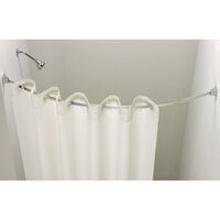 Crescent Suite HBA00KIT046 5' Aluminum Curved Shower Curtain Rod with Chrome Finish