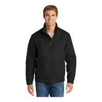 CornerStone CSJ40 Unisex Customizable Black Washed Duck Cloth Flannel-Lined Work Jacket - Small