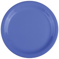 GET NP-7-PB Diamond Mardi Gras 7 1/4" Peacock Blue Narrow Rim Round Melamine Plate - 48/Case