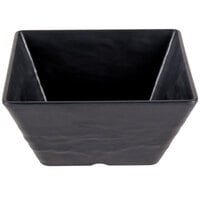 American Metalcraft FSMEL73 Endurance 58 oz. Square Melamine Serving Bowl - Black Faux Slate