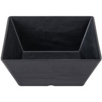 American Metalcraft FSMEL94 Endurance 125 oz. Square Melamine Serving Bowl - Black Faux Slate