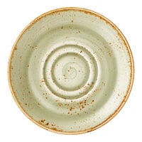 Steelite Performance Craft 6 1/2" Green Slimline Double Well Saucer - 36/Case