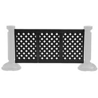 Grosfillex US963117 3 Panel Resin Patio Fence - Black