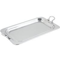 Bon Chef 5307HRSS 22" x 14" x 1" Stainless Steel 4.5 Qt. Full Size Rectangular Bolero Design Food Pan with Round Stainless Steel Handles