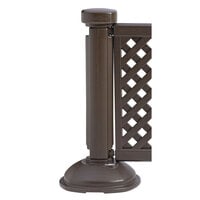Grosfillex US960423 Resin Fence Post and Interlocking Base - Brown