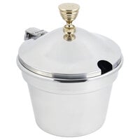 Bon Chef 5214WHC 12 inch x 8 inch Stainless Steel 11 Qt. Plain Design Soup Inset with Hinged Cover