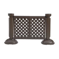 Grosfillex US962423 2 Panel Resin Patio Fence - Brown