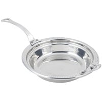 Bon Chef 5455HLSS 13" x 12" x 4" Stainless Steel 2.5 Qt. Casserole Laurel Design Food Pan with Long Stainless Steel Handle