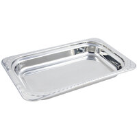 Bon Chef 5608 22" x 14" x 3" Stainless Steel 9 Qt. Full Size Rectangular Arches Design Food Pan