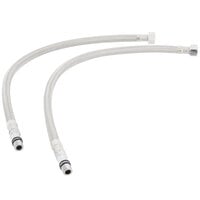 T&S 016879-45 Stainless Steel Flex Supply Hose with 3/8 inch Compression Fittings and 1/8 inch NPSM Connections - 2/Pack