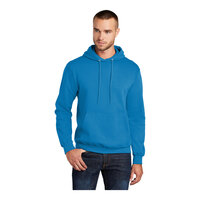 Port & Company PC78H Unisex Customizable Sapphire Core Fleece Pullover Hoodie Sweatshirt - Cotton / Poly Blend - Extra Large