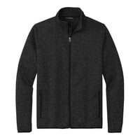Port Authority F232 Unisex Customizable Black Heather Fleece Sweater Jacket - Medium