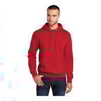 Port & Company PC78H Unisex Customizable Red Core Fleece Pullover Hoodie Sweatshirt - Cotton / Poly Blend - Large