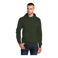 Port & Company PC78H Unisex Customizable Olive Core Fleece Pullover Hoodie Sweatshirt - Cotton / Poly Blend - 4X