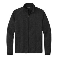 Port Authority F232 Unisex Customizable Black Heather Fleece Sweater Jacket - 2X