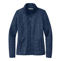 Port Authority L232 Women's Customizable River Blue Navy Heather Sweater Jacket - 3X