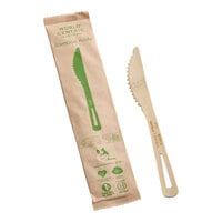 World Centric 6 11/16" Wrapped Compostable Bamboo Knife - 750/Case