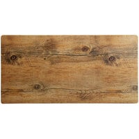 Elite Global Solutions M1020 Fo Bwa Rectangular Faux Driftwood Melamine Serving Board - 20 inch x 10 inch