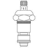 T&S 079A Ceramic Left to Close Cartridge for Non-Escutcheon Faucets