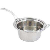 Bon Chef 5460HLSS 12" x 12" x 6" Stainless Steel 5 Qt. Casserole Laurel Design Food Pan with Long Stainless Steel Handle
