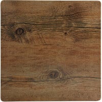 Elite Global Solutions M10 Fo Bwa Square Faux Driftwood Melamine Serving Board - 10" x 10"