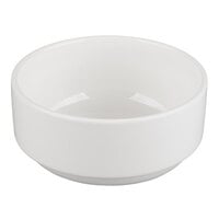 Libbey Slenda 10 oz. Royal Rideau White Stacking Porcelain Bouillon - Sample