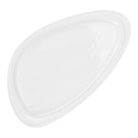 Libbey Slenda 16" x 9 1/4" Triform Royal Rideau White Porcelain Plate - Sample