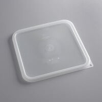 Cambro CamSquares® 12, 18, and 22 Qt. Translucent Square Polypropylene Food Storage Container Seal Lid