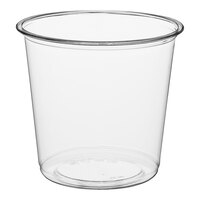Choice 24 oz. Ultra Clear Round Recycled PET Plastic Deli Container - 50/Pack