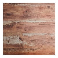 Lancaster Table & Seating Excalibur 28" x 28" Square Table Top with Textured Yukon Oak Finish