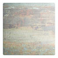 Lancaster Table & Seating Excalibur 28" x 28" Square Table Top with Textured Canyon Painted Faux Metal Finish