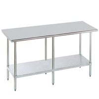 Advance Tabco MG-308 30" x 96" 16 Gauge Stainless Steel Commercial Work Table with Galvanized Steel Undershelf