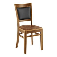 Lancaster Table & Seating Sofia Vintage Finish Wood Chair with Vintage Wood Seat - Assembled