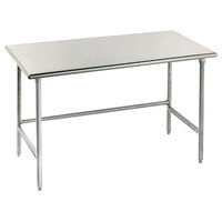 Advance Tabco TMS-304 30 inch x 48 inch 16 Gauge Open Base Stainless Steel Commercial Work Table with Stainless Steel Legs
