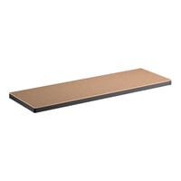 Lavex Pro 24" x 72" Black Heavy-Duty Beam Particle Board Shelf for 5-Shelf Boltless Shelving Units - 5/Case