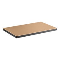 Lavex Pro 30" x 48" Black Heavy-Duty Beam Particle Board Shelf for 5-Shelf Boltless Shelving Units - 5/Case