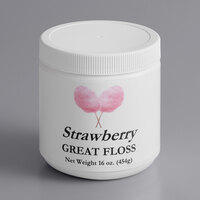 Great Western Great Floss 1 lb. Container Pink Strawberry Cotton Candy Concentrate Sugar - 12/Case