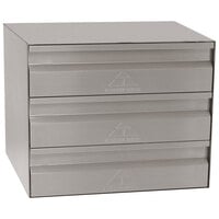 Advance Tabco TA-38 20 inch x 20 inch x 5 inch Stainless Steel 3-Tier Drawers