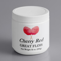 Great Western Great Floss 1 lb. Container Red Cherry Cotton Candy Concentrate Sugar - 12/Case