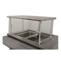Advance Tabco Sleek Shield NSGC-18-36 Cafeteria Food Shield with Stainless Steel Shelf - 18" x 36" x 18"