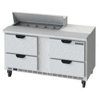 Beverage-Air SPED60HC-10-4 60" 4 Drawer Refrigerated Sandwich Prep Table