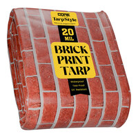 Core Tarps TarpStyle 20' x 30' Red Brick Print Extreme Heavy-Duty Weatherproof 20 Mil Poly Tarp with Reinforced Edges CT-709-20X30
