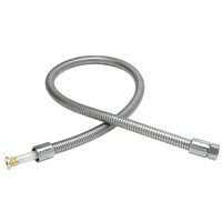 T&S B-0044-H2A 38 5/8 inch Stainless Steel Flex Hose with Short Handle and Polyurethane Liner
