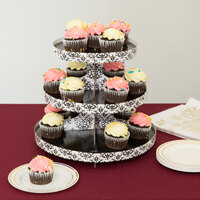 Wilton 1512-0703 3-Tier Damask Disposable Cupcake Stand