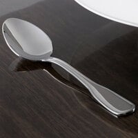 Oneida B167SDEF Stanford 7 1/2 inch 18/0 Stainless Steel Heavy Weight Oval Bowl Soup / Dessert Spoon - 36/Case