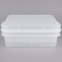 Vollrath 1551-C13 Traex® Color-Mate Clear 20 inch x 15 inch x 5 inch Food Storage Drain Box Set with Snap-On Lid