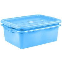 Vollrath 1507-C04 20 inch x 15 inch x 7 inch Traex® Color-Mate Blue Polypropylene Food Storage Combo Set with Standard Lid
